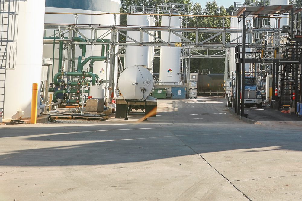 Piping and transfer equipment at the UES facility in Peachtree City, Georgia