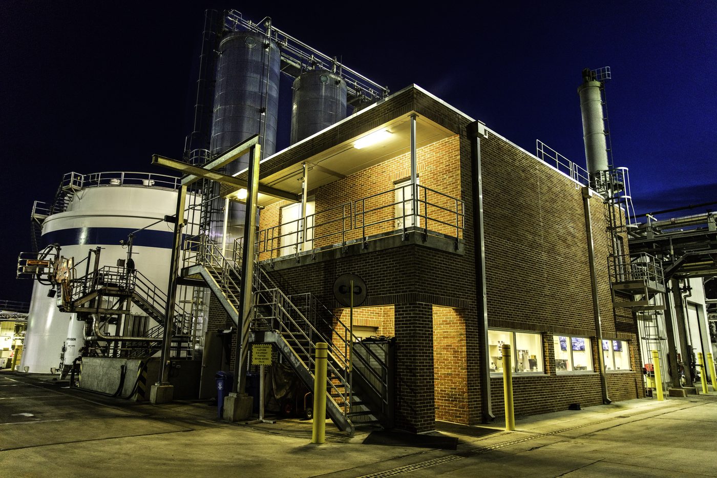The UES used oil re-refinery in Peachtree City, Georgia, at dusk
