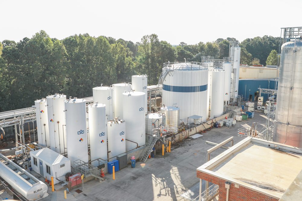 The UES tank farm and re-refinery in Peachtree City, Georgia