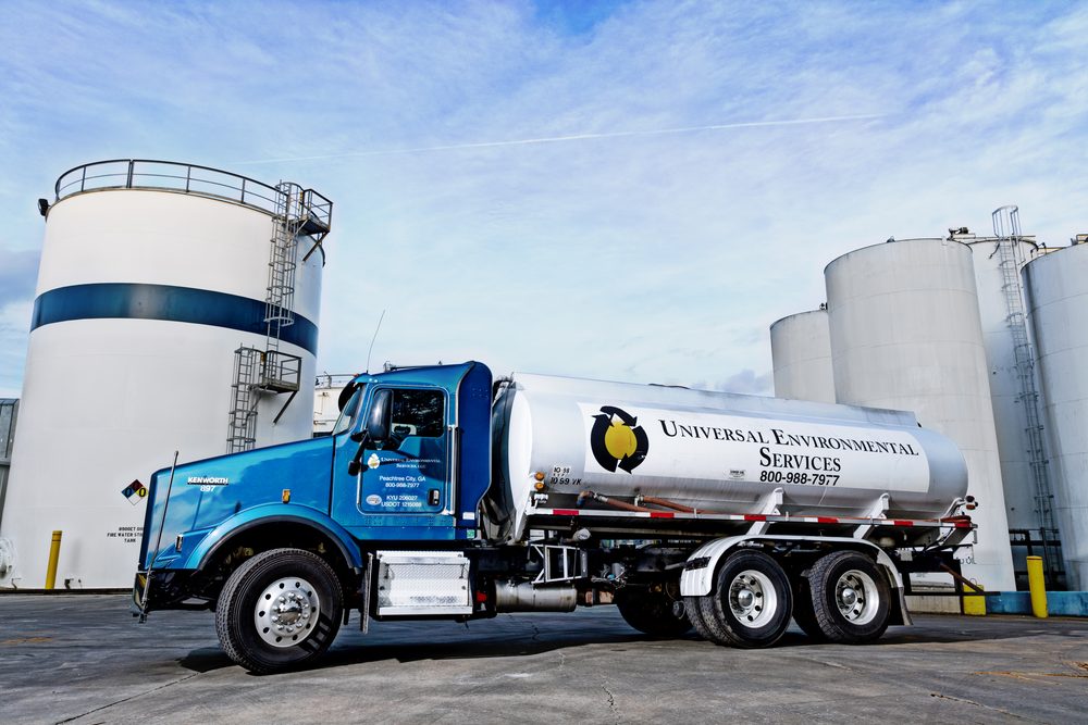 A UES used oil collection tanker at the Peachtree City facility in Georgia